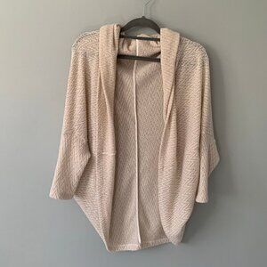 Soft Surroundings beige cream drop shoulder‎ open front cardigan sweater